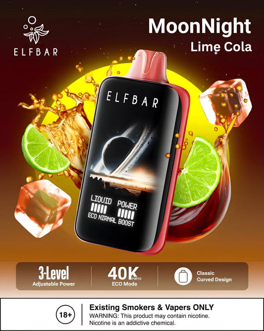 Trois modes Elf Bar Vape 40K Bouffées Lime Cola