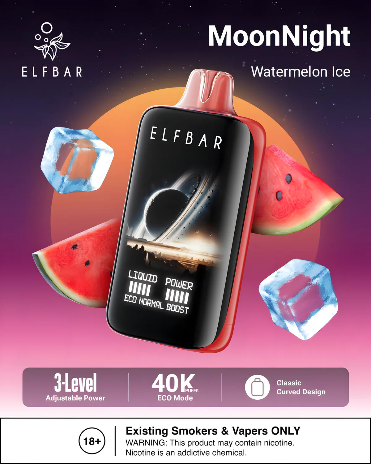 Elf Bar Moon Night 40K WATERMELON ICE