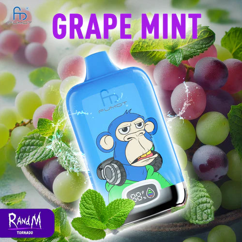 Tornado 12K Puffs Grape Mint Gout Vape Jetable with 2% Nicotine
