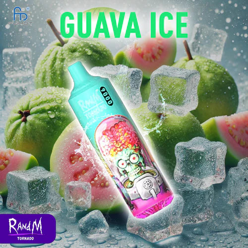 Randm Tornado Puff 9k Taff Cigarettes électroniques Jetables  Guava Ice