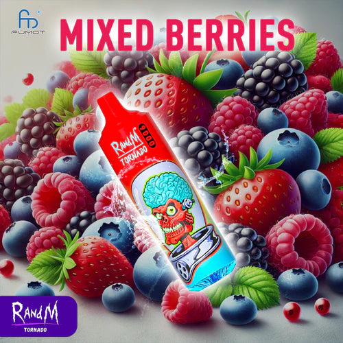 Randm Tornado Puff 9000 Taff Vape Jetable Mixed Berries with Nicotine