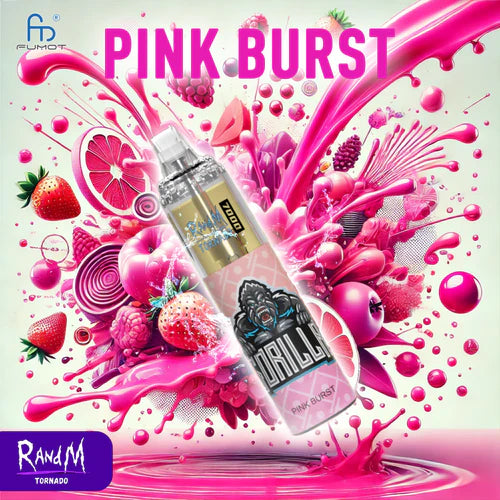 Puff 7000 Taff RandM Tornado Cigarette électronique Jetable Pink Burst