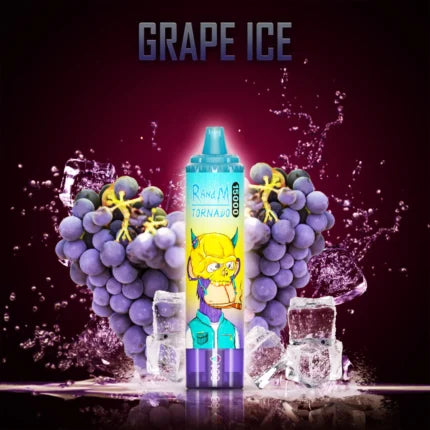 RandM Tornado 15K Puff 15000 Taff Vape Jetable - Grape Ice