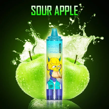 Randm Tornado 15000 Puffs Sour Apple Saveur Cigarette électronique Jetable