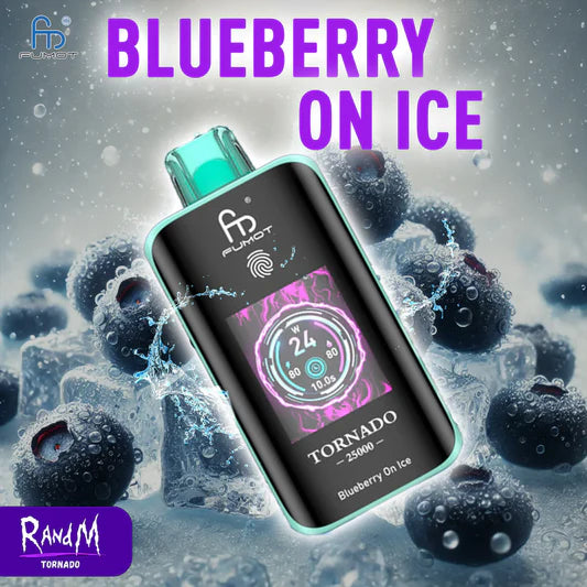 Fumot Vape Jetable Puff Tornado 25000 Puffs Blueberry On Ice Gout with 2% Nicotine