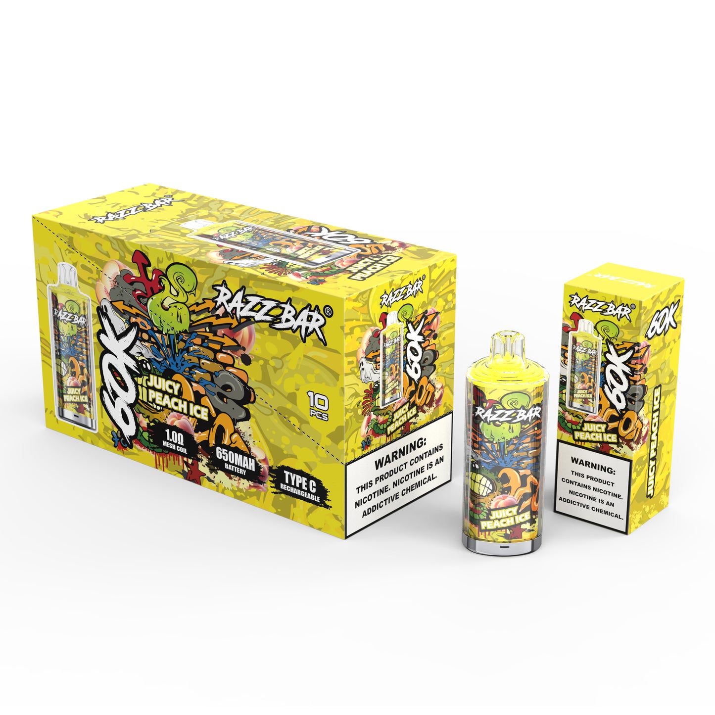 Puff Razz Bar 60K Taff  Nicotine 2 % / 5 %